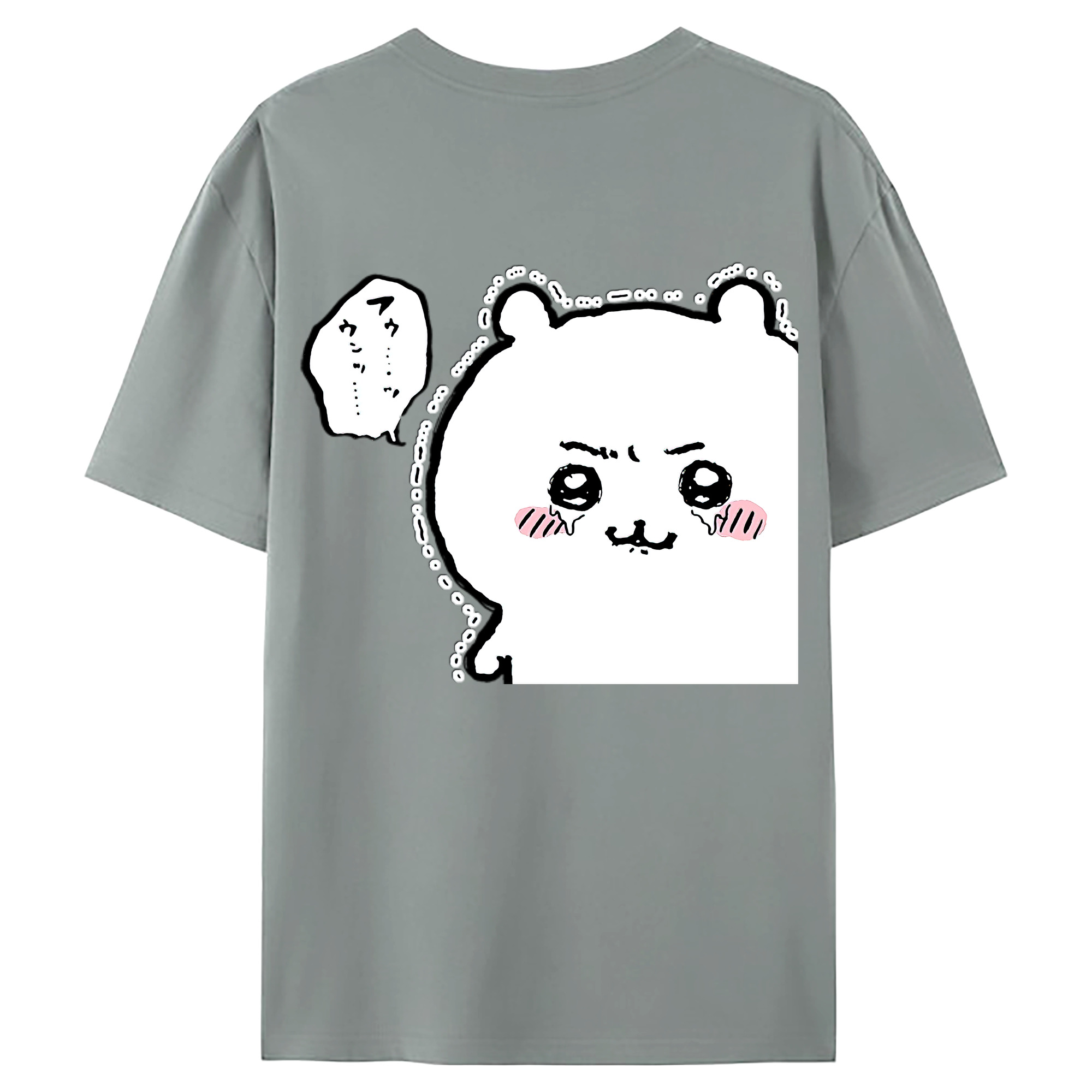 （画像用） ちいかわ ちいかわ Chii-kawa chiikawa 綿100％ メンズ半袖Tシャツ（バックプリント） 通気性